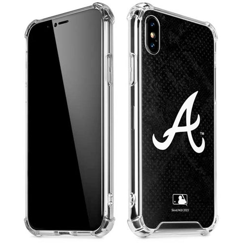 MLB Atlanta Braves Dark Wash iPhone XS Max Clear Case